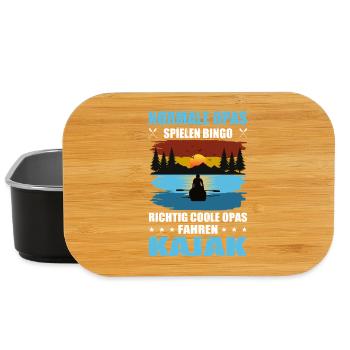 Kayaker Grandpa Gifts Kayak Water Sports Outfit - Lunch Box - black - Front