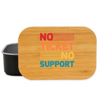 No Ticket No Support IT Hotline Administrator Nerd - Lunch Box - black - Front