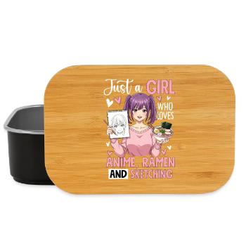 Just A Girl Who Loves Anime Ramen And Sketching - Lunch Box - black - Front