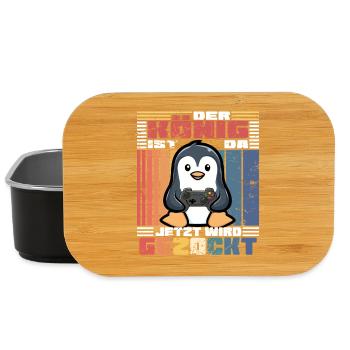 könig will zocken - Lunch Box - Schwarz - Vorne
