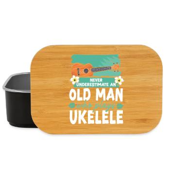 Hawaiian Ukulele Uke Grandpa - Lunch Box - Schwarz - Vorne