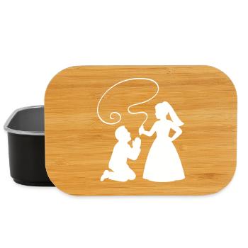 Bride and groom Couple Whip - Lunch Box - black - Front