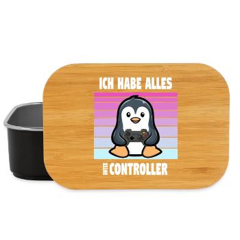 controller pinguin gaming - Lunch Box - Schwarz - Vorne