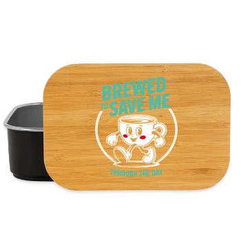 Kaffee rettet den Tag - Lunch Box - Schwarz - Vorne