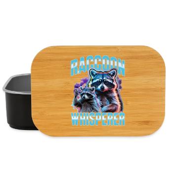 Funny Raccoon - Lunch Box - Schwarz - Vorne