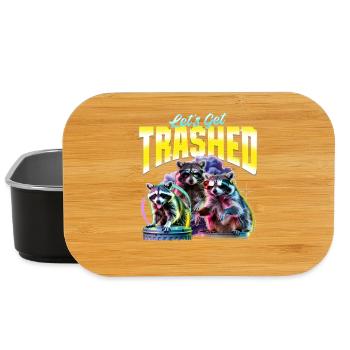 Funny Raccoon - Lunch Box - Schwarz - Vorne