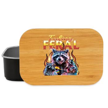 Funny Raccoon - Lunch Box - Schwarz - Vorne