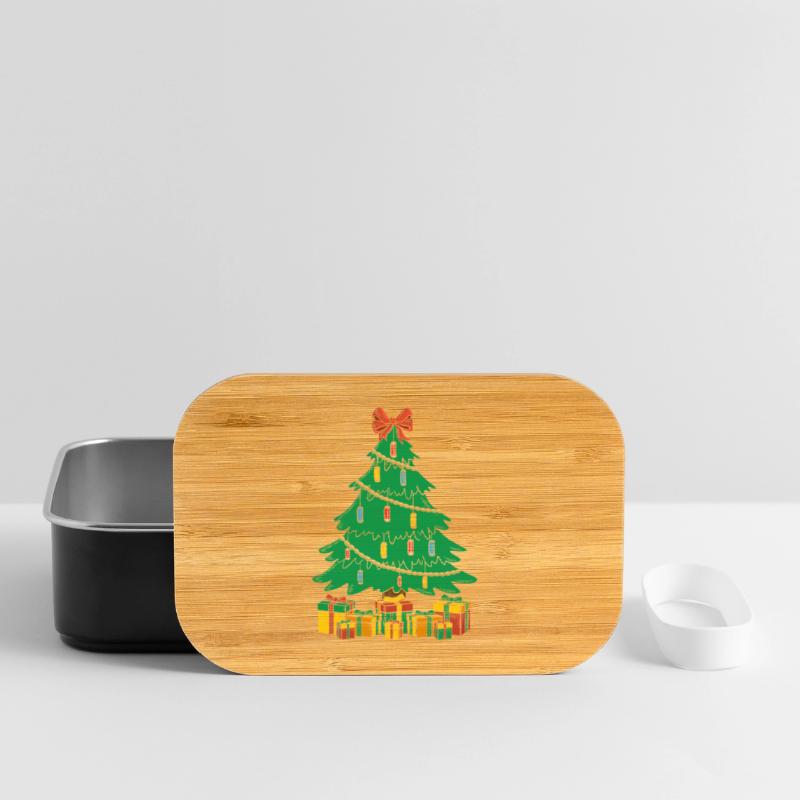 Funny Harmonica Player Christmas Tree Harmonica Lunch Box