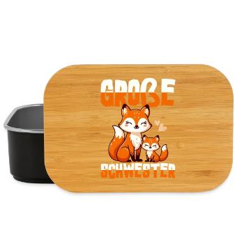 Big Sister Fox Lover Sibling - Lunch Box - black - Front