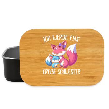 Big Sister Fox Lover Sibling - Lunch Box - black - Front