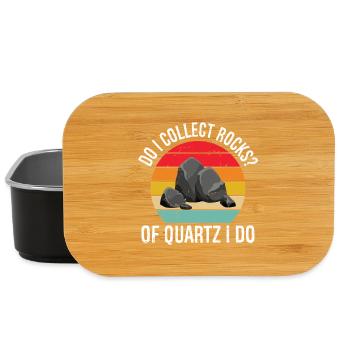 Retro Of Quartz I Do Rock Collector Geode Hunter - Lunch Box - black - Front