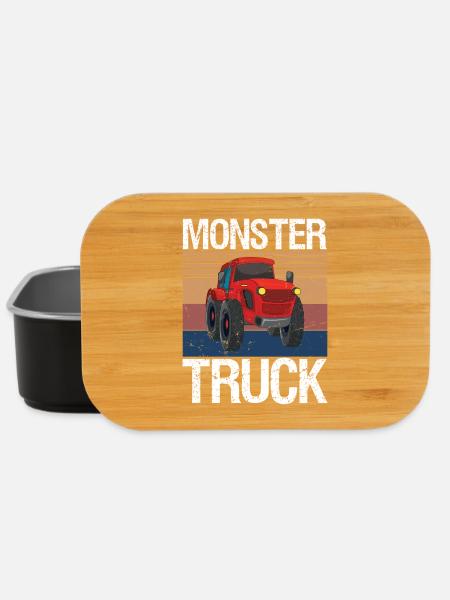 Monster Trucks are My Jam Vintage Retro Monster  - Lunch Box - Schwarz