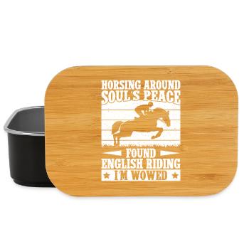 Horseback Riding Horsing Around Horse Rider - Lunch Box - black - Front