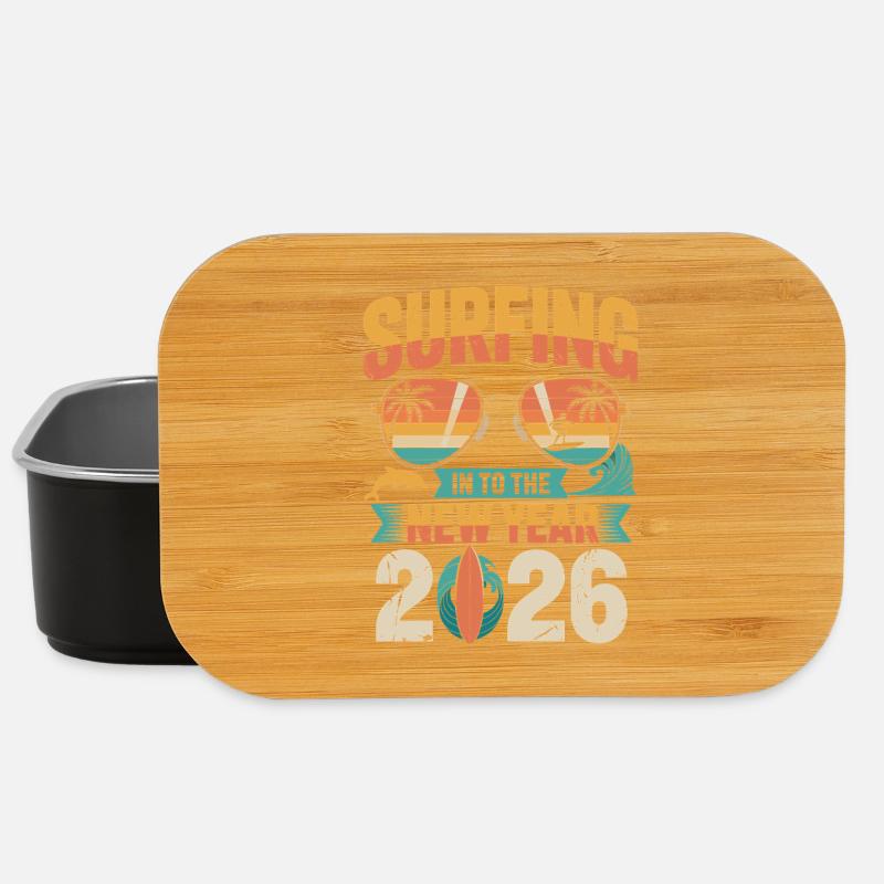 Surfer dans la nouvelle année 2026 - Boîte à goûter - noir