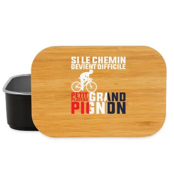 Si Le Chemin Devient Difficile - Cycliste Cadeau - Boîte à goûter - noir - Devant