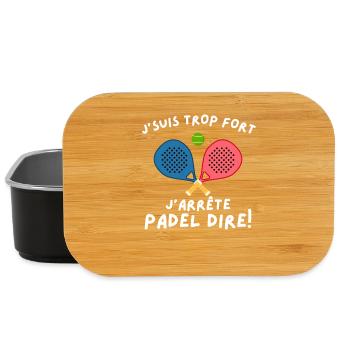 Humorous Man, Padel Player - Lunch Box - black - Front