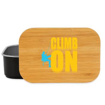 Climb On Rock Climbing Silhouette Sports Design - Lunch Box - Schwarz - Vorne