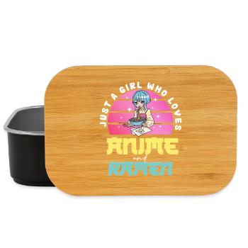 Anime Liebe Mädchen isst Ramen - Lunch Box - Schwarz - Vorne