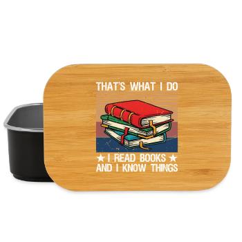 That's What I Do I Read Books and I Know Things - Lunch Box - black - Front