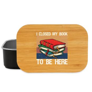 I closed my book to be here - Lunch Box - black - Front