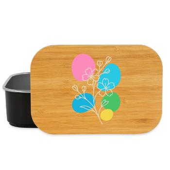 Graphique floral minimaliste, été bohème - Boîte à goûter - noir - Devant