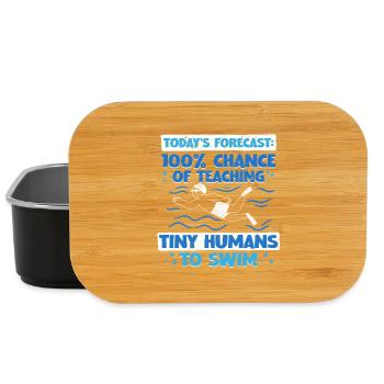 Schwimmlehrer Teaching Tiny Humans To Swim - Lunch Box - Schwarz - Vorne