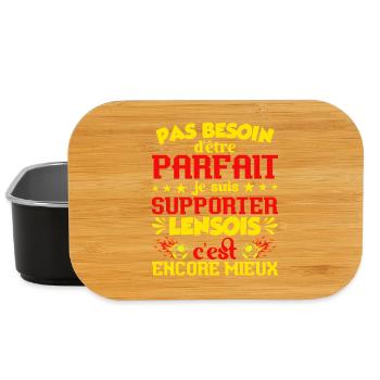 Supporter Lensois Lens Fußball Fuß Sang et Or - Lunch Box - Schwarz - Vorne