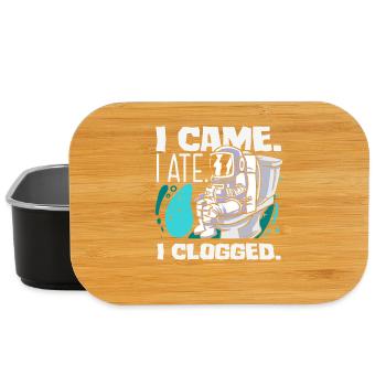 Toilet Clogging Master Funny - Lunch Box - black - Front