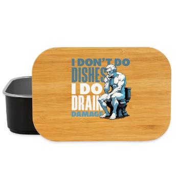 Toilet Clogging Master Funny - Lunch Box - black - Front