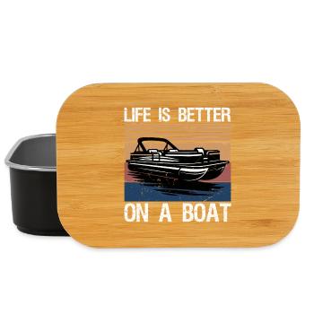 La vie de capitaine de bateau de bateau est meilleure sur un bateau - Boîte à goûter - noir - Devant