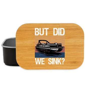 But Did We Sink Boating-Shirt Funny Pontoon Boat  - Lunch Box - Schwarz - Vorne