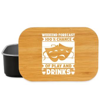 Theater Weekend Forecast Play & Drinks Actor - Lunch Box - black - Front