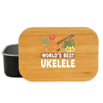 Ukulélé hawaïen Ukulélé Meilleur au monde - Boîte à goûter - noir - Devant
