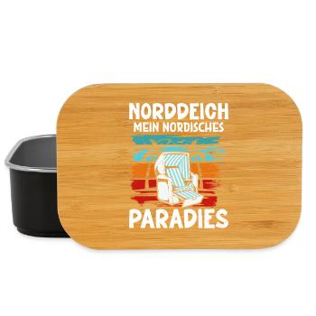 North Sea NORTH DIKE MY NORDIC PARADISE Funny - Lunch Box - black - Front