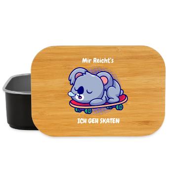Mir reichts Skaten Schlafender Koala Skateboard - Lunch Box - Schwarz - Vorne