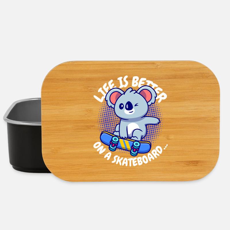 Koala Skateboard Joie de vivre - Lunch Box - black