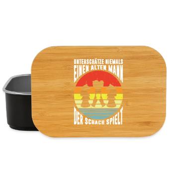 Schachspieler Geschenke Schach Zubehör Schachbrett - Lunch Box - Schwarz - Vorne