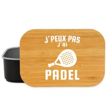 Je peux pas j ai padel - Boîte à goûter - noir - Devant