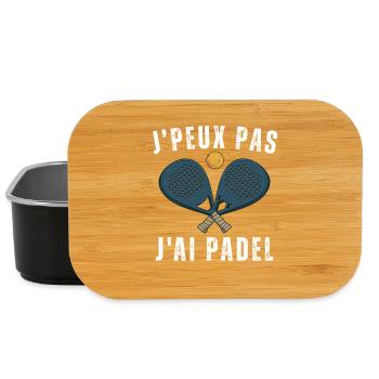 I can't I have padel - Lunch Box - black - Front