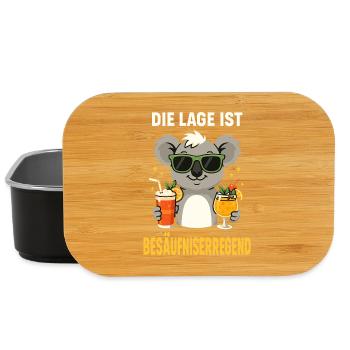 cocktail koala, che-shirt de soirée sur l’ivresse - Boîte à goûter - noir - Devant