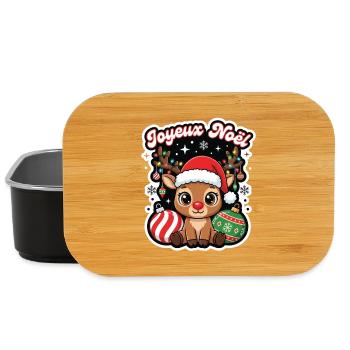 Joyeux Noël avec Un Adorable Petit Renne - Boîte à goûter - noir - Devant