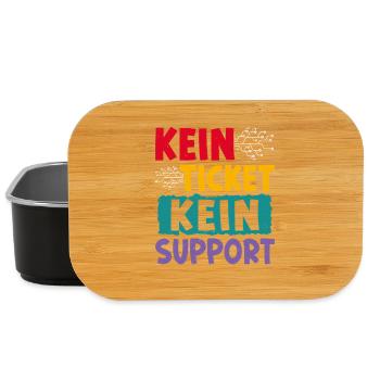Nerd Computer NO TICKET NO PROBLEM FUNNY - Lunch Box - black - Front