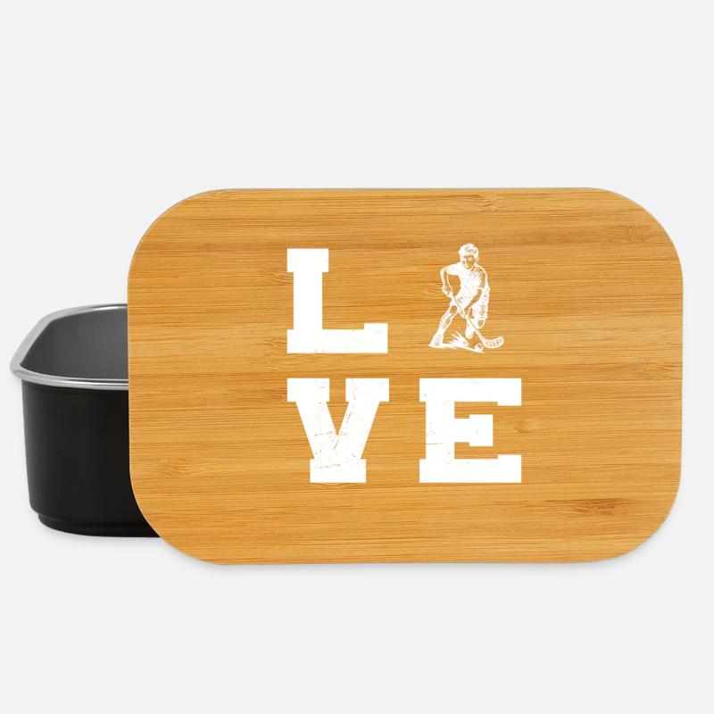Iconisches Floorball Motiv - Lunch Box - Schwarz