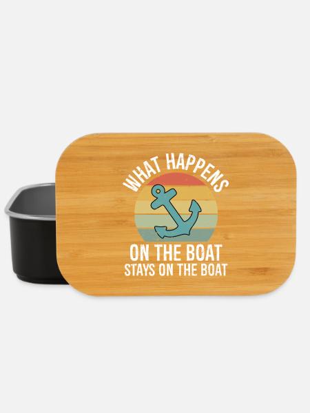 Ce qui se passe sur le bateau reste sur le bateau - Boîte à goûter - noir