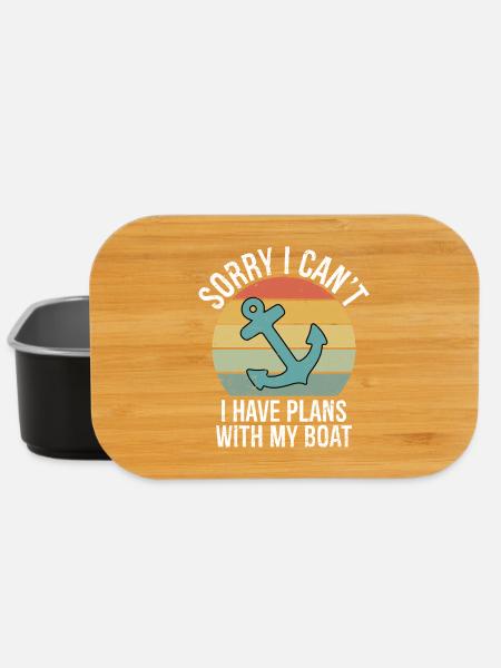 Sorry I Can't I Have Plans with My Boat Captain - Lunch Box - Schwarz