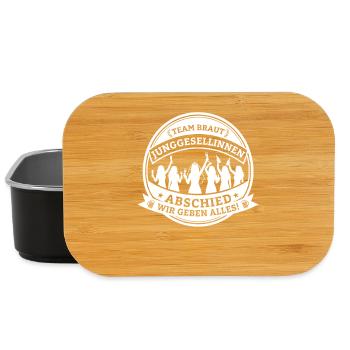 Team Braut Bachelor Party – We give it our all! - Lunch Box - black - Front