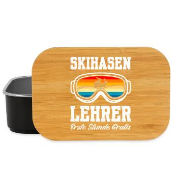 Skifahren SKIHASEN LEHRER ERSTE STUNDE GRATIS - Lunch Box - Schwarz - Vorne