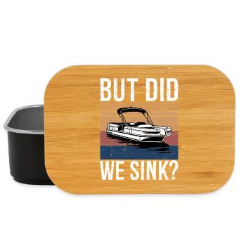 But Did We Sink Boating Shirt Funny Pontoon Boat - Lunch Box - Schwarz - Vorne