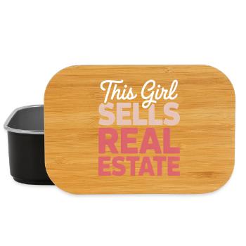 This Girl Sells Real Estate Gradient - Lunch Box - black - Front