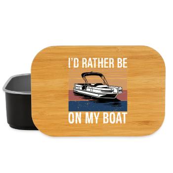 Je préfère être sur mon t-shirt de bateau Boat Captain Boat - Boîte à goûter - noir - Devant